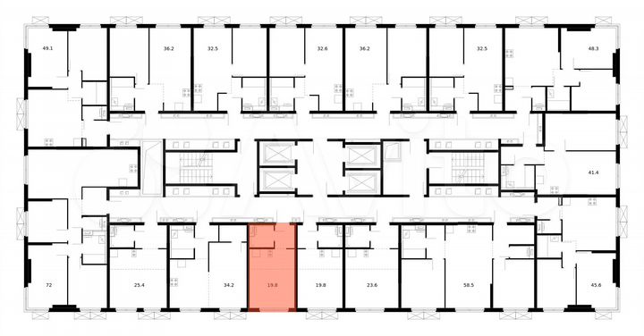 Квартира-студия, 19,8 м², 21/33 эт.