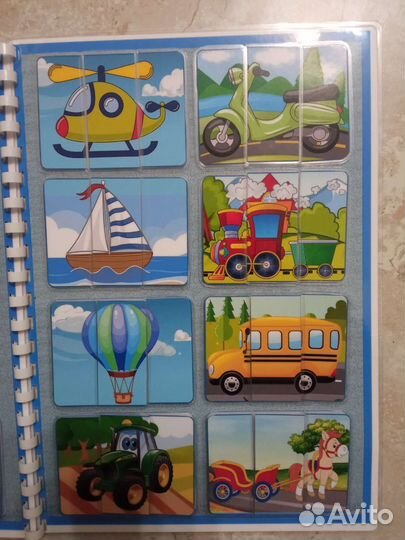 Альбом для мальчиков. Пазлы транспорт
