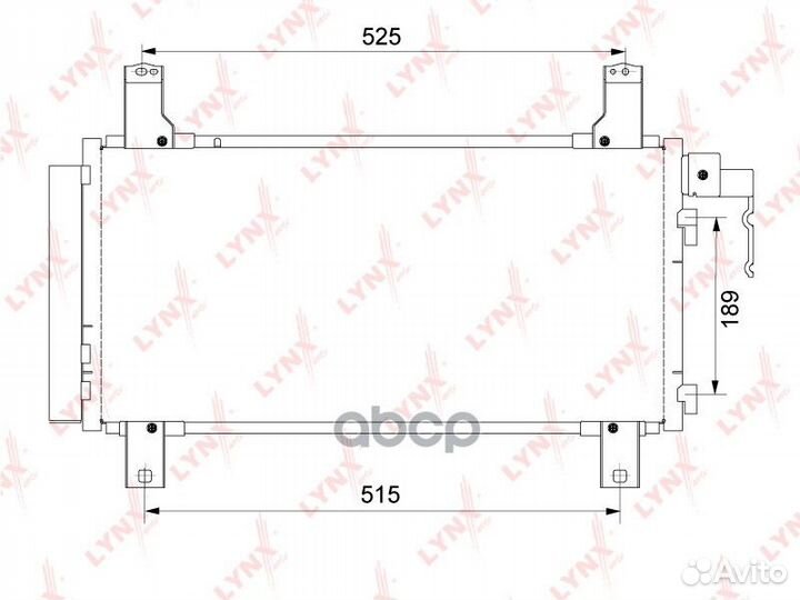 Радиатор кондиционера с осушителем RC0367 lynxauto