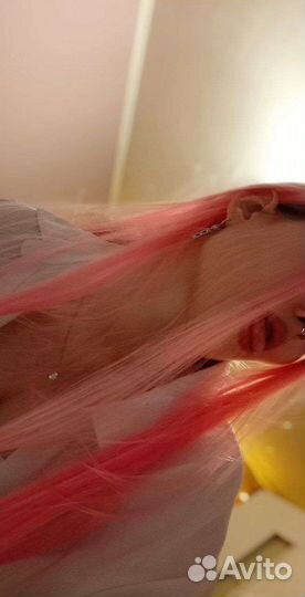 Канекалон для волос розовый