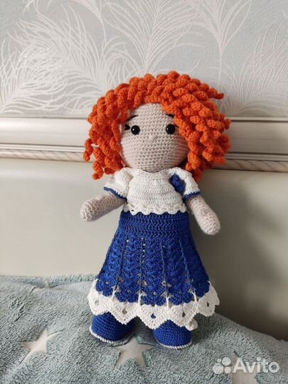 Амигуруми, вязаная кукла Анфиса ручной работы 30см