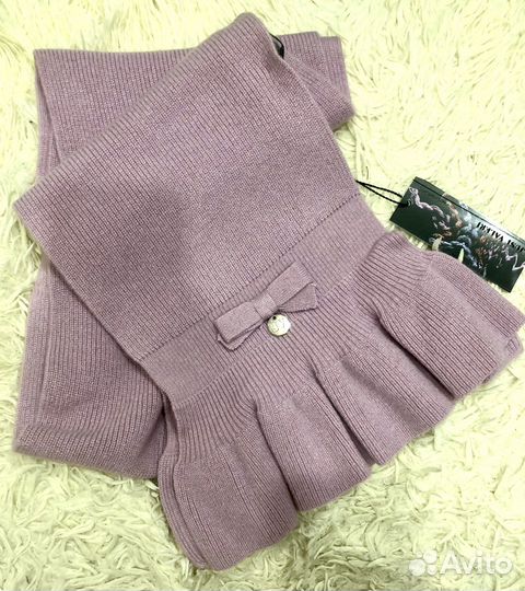 Комплект шапка и шарф женский