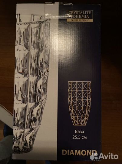 Ваза хрустальная богемия чехия