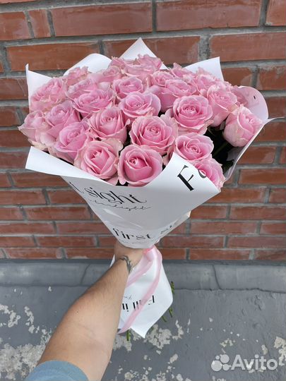 Высокие розы 80см букеты 15 25 31 51 75 101 роза