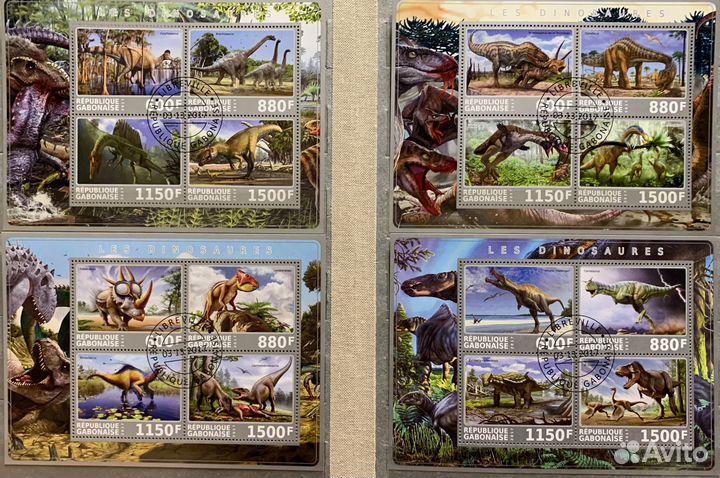 Почтовые марки Динозавры