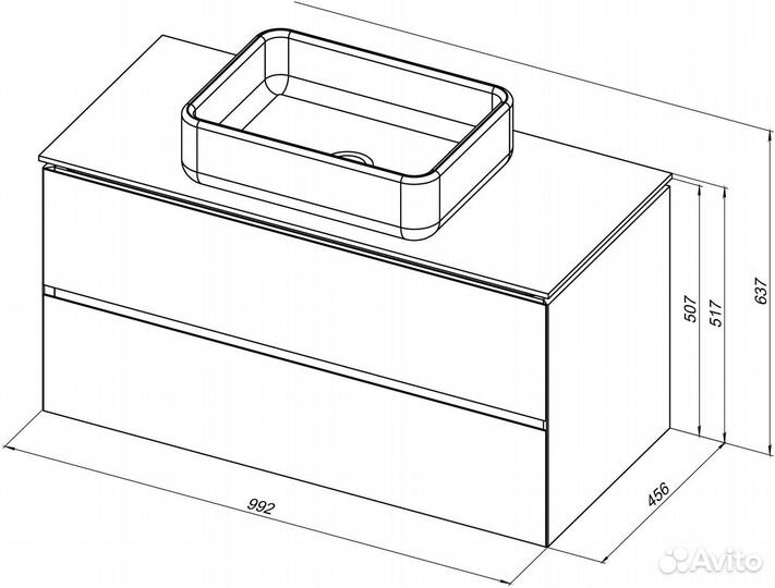 Тумба без раковины Allen Brau 1.21003.cgm Зеленая