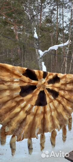 Ковер из шкуры волка лисы