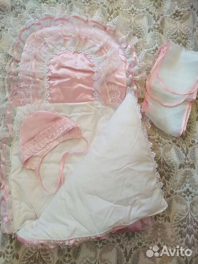 Конверт на выписку для девочки демисезон