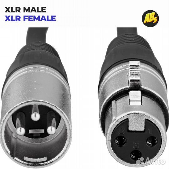 Кабель XLR - XLR балансный для микрофона, караоке