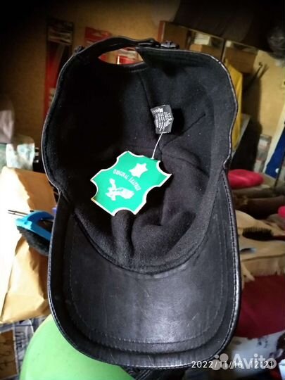 Бейсболка кожаная