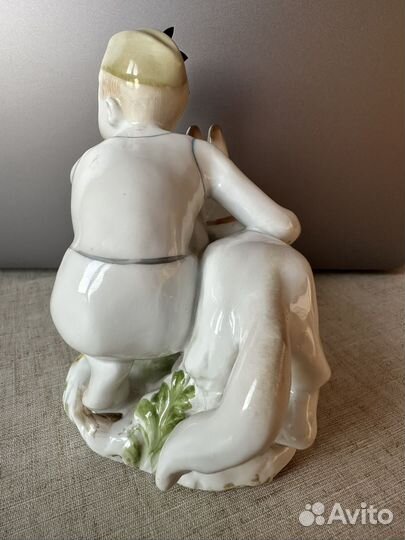 Статуэтка СССР Пограничник, мальчик с собакой