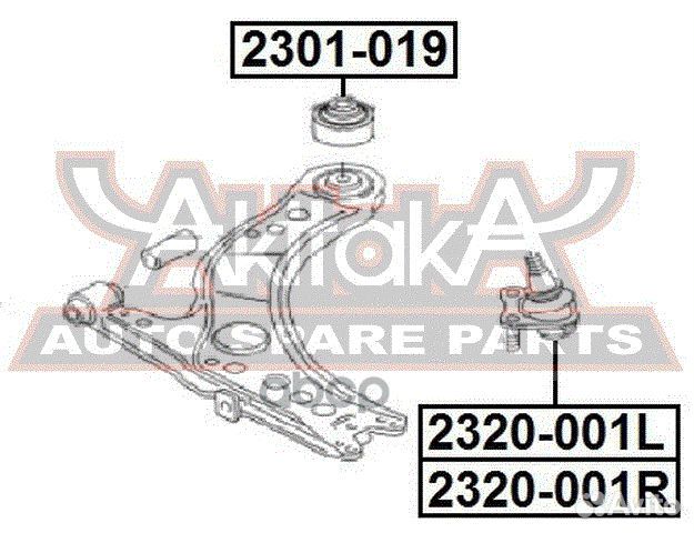 Опора шаровая левая 2320001L asva