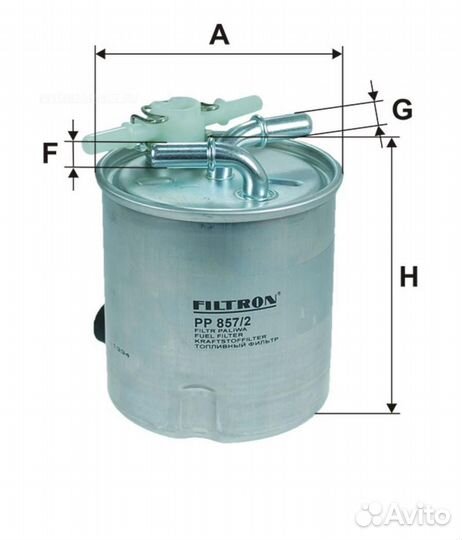 Filtron PP857/2 Фильтр топливный nissan