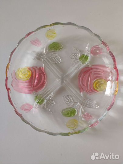 Менажница стекло 22см