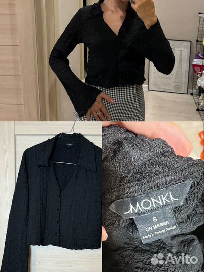 Кофточка блуза monki черная s