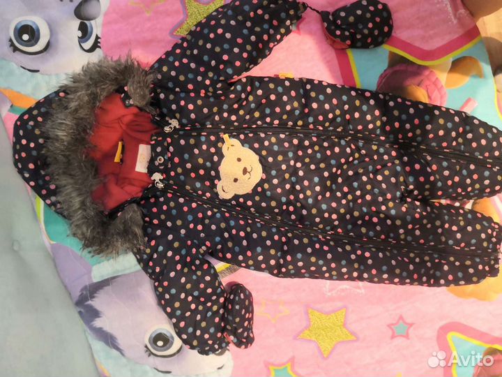 Зимний комбинезон для девочки 86