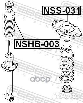 Пыльник+отбойник nissan primera96-01/almera 00-05