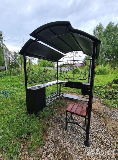 Мангал с крышей