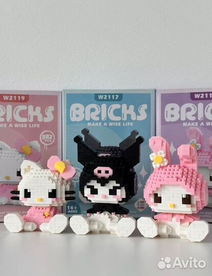 3D конструктор из миниблоков hello kitty