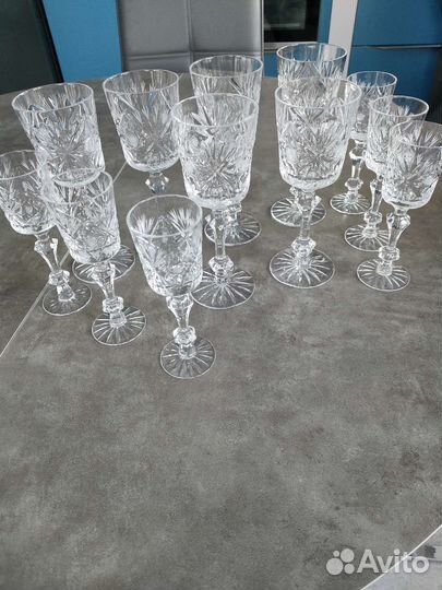 Хрустальные фужеры гусь хрустальный СССР