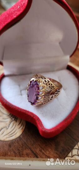 Золотое кольцо СССР 583.с Александритом