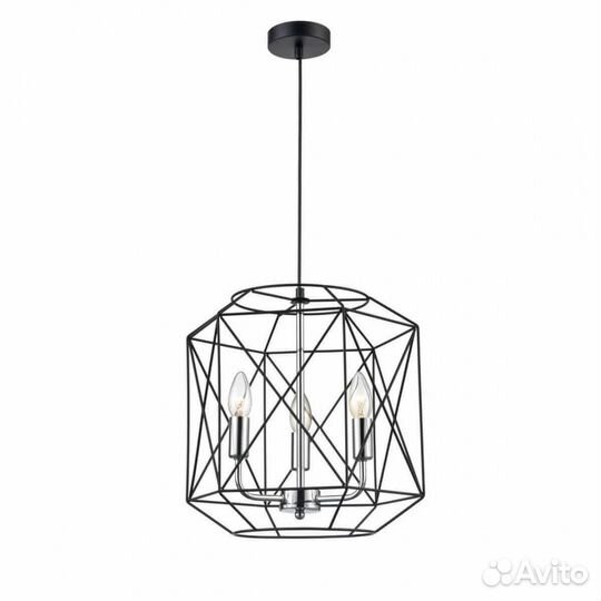 Люстра металл в гостиную 3 лампы