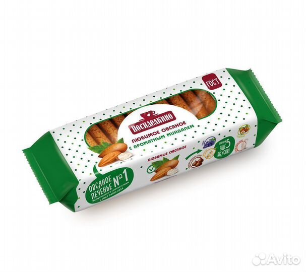 Опт - Печенье Овсяное Посиделкино c миндалём 310г