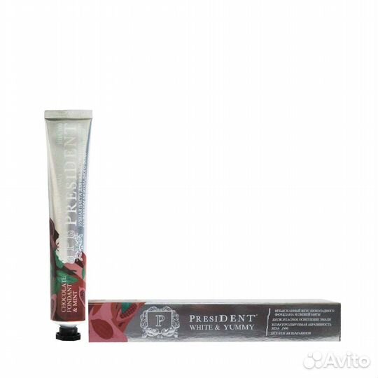 President. Зубная паста White&Yummy шоколадный фон