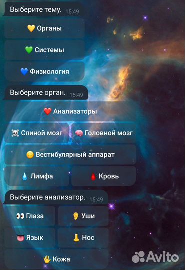 Конспекты по химии и биологии в Телеграм Боте