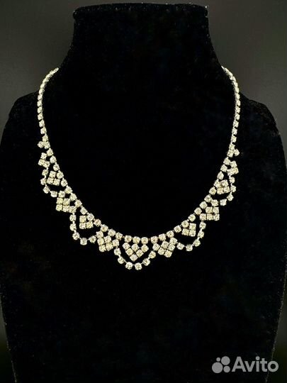 Винтажное колье Чехословакия кристаллы