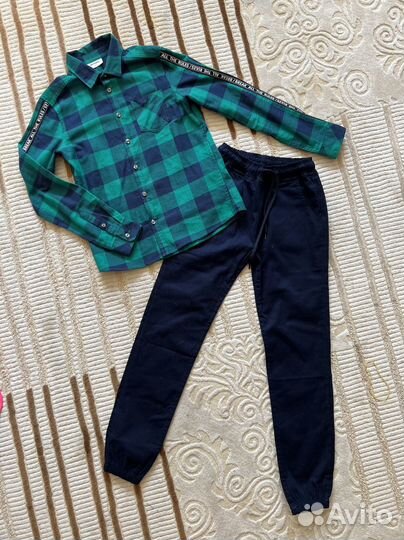 Брюки и рубашки р.140+