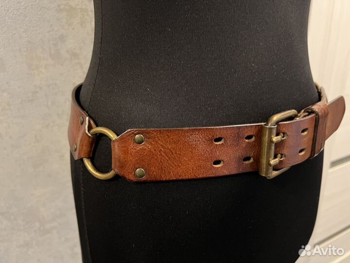 Ремень massimo dutti натуральная кожа Италия S