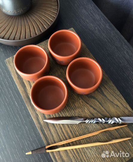 Пиала из исинской глины 100 мл (4 шт)