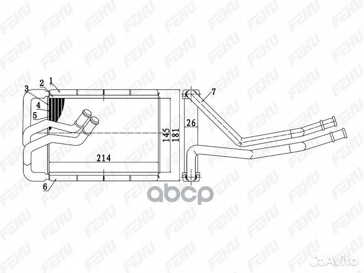 Fehu FRH1052 Радиатор отопителя салона kia spe