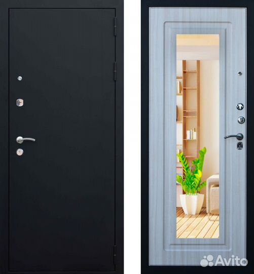 Металлическая дверь Броня Престиж белый дуб