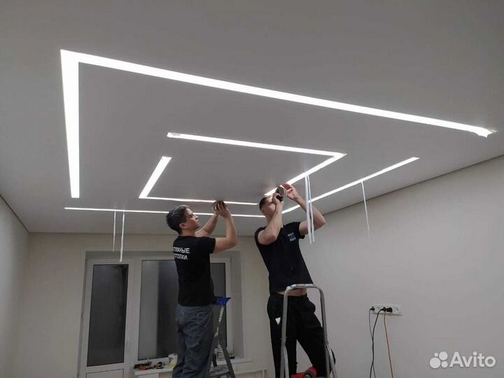 Натяжной потолок под ключ