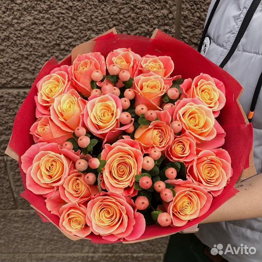 Букет цветов, розы.Бесплатная доставка Краснодар