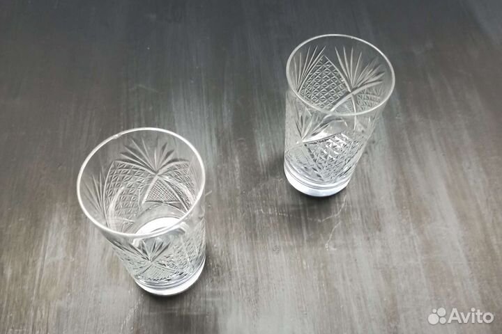 Хрустальные стаканы 2 штуки