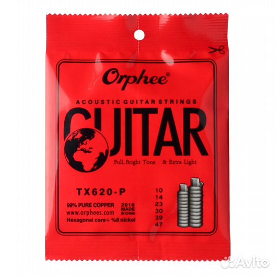 Струны Orphee TX620-P для акустической гитары