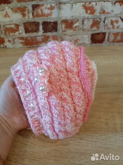 Вязаная шапка для девочки