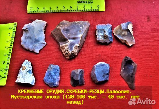 Кремневые орудия труда.скребки-резцы.Палеолит