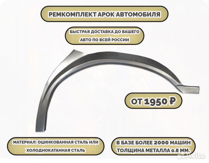 Ремонтные арки (ремкомплект) на машину