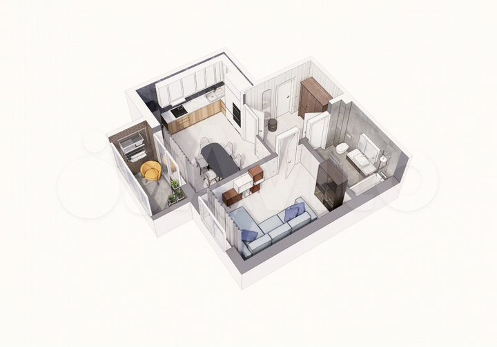 1-к. квартира, 47,1 м², 7/9 эт.