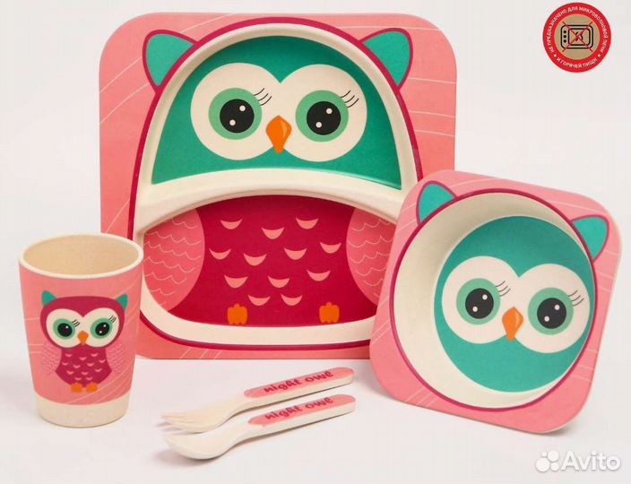 Детская посуда из бамбука