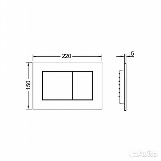 Инсталляция TeceBase 9400413 с кнопкой смыва