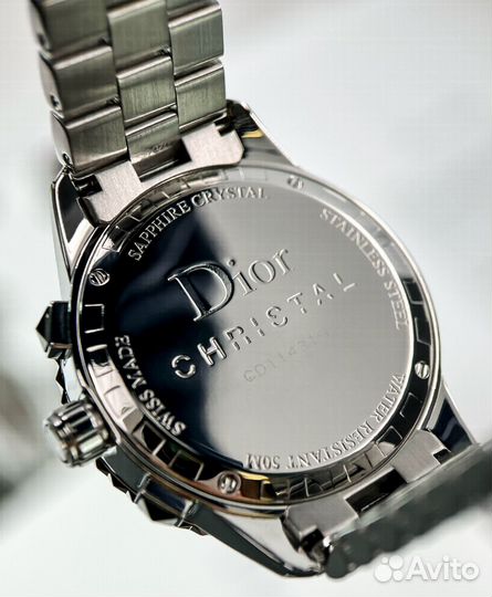 Часы Dior Christal Black Dial Chronograph Diamond