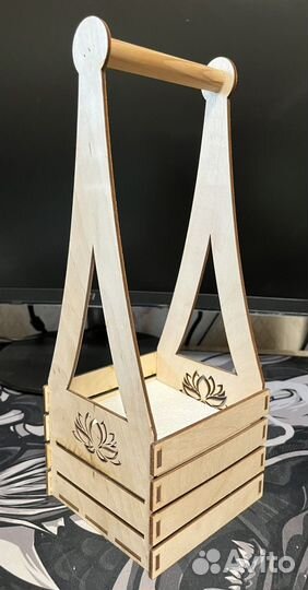 Кашпо деревянное для творчества