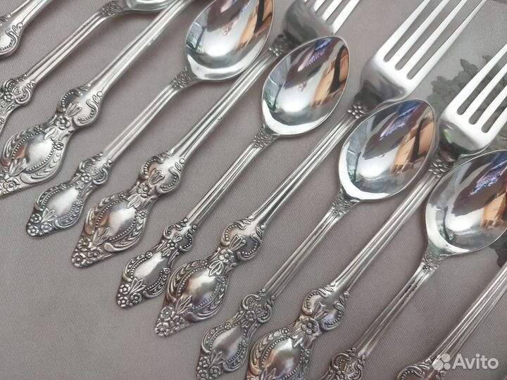 Столовые приборы мельхиор СССР Свердловская Роза