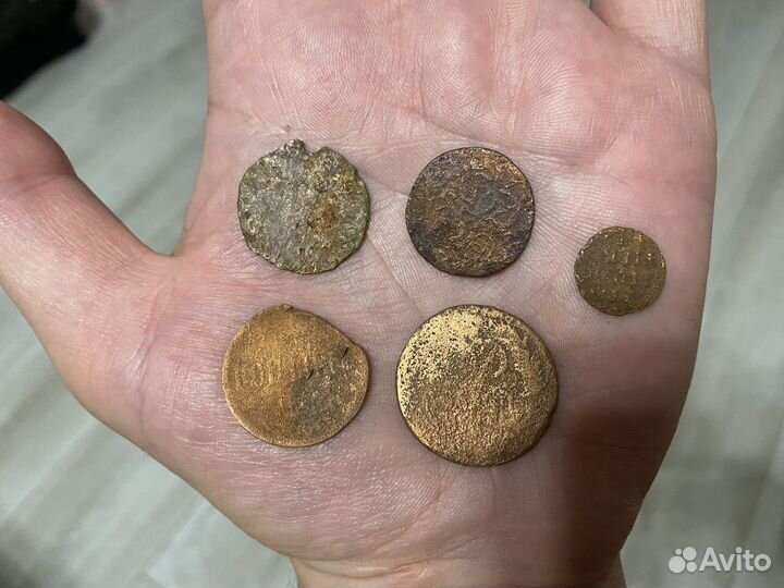 4 Царских монеты 1 Полушка