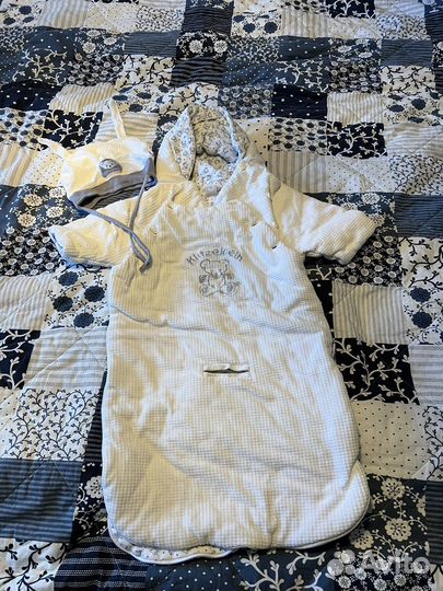 Хлопковый лёгкий конверт в коляску или автокресло